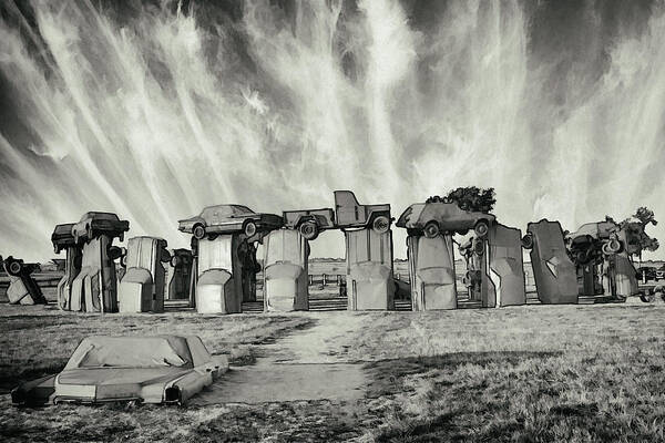 Carhenge Art Print featuring the photograph Carhenge Revival by Kristal Kraft