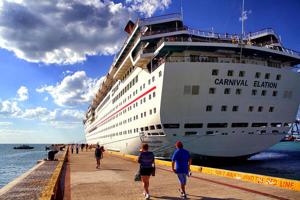 Cruise Art Print featuring the photograph Carnival Elation Docked in Progreso by Jason Politte