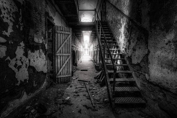 Historic Art Print featuring the photograph Cell Block - Historic Ruins - Penitentiary - Gary Heller by Gary Heller