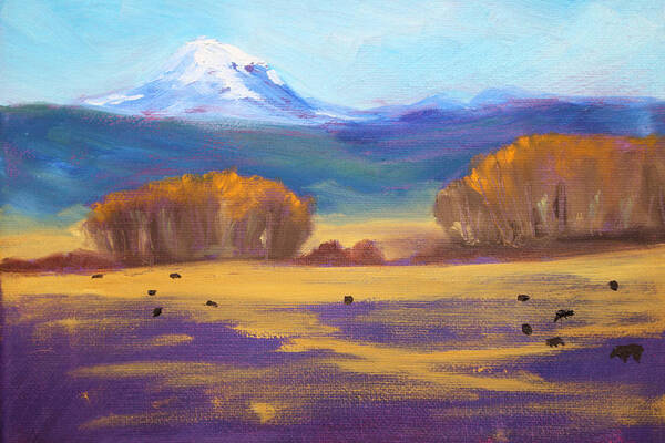 Oregon Landscape Painting Art Print featuring the painting Central Oregon by Nancy Merkle