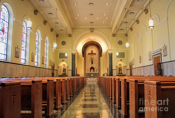 Chapel Art Print featuring the photograph Chapel Interior 01 by Carlos Diaz