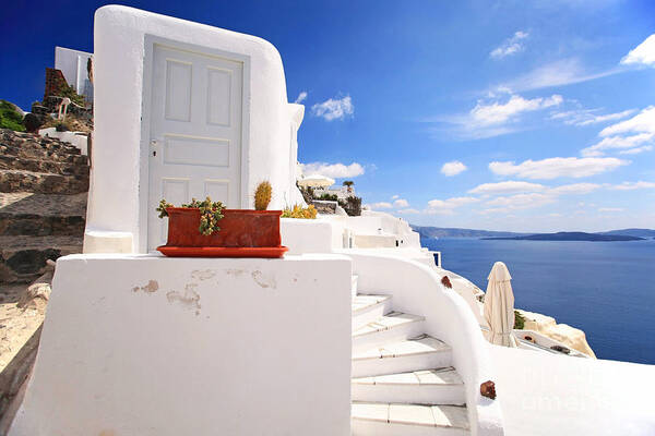 Santorini Art Print featuring the photograph Charming architecture by Aiolos Greek Collections