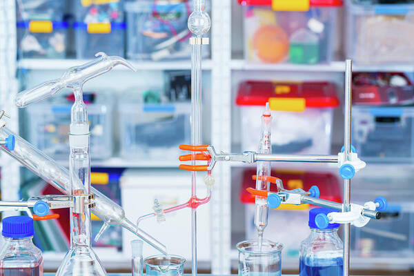 Nobody Art Print featuring the photograph Chemical Equipment In Lab by Wladimir Bulgar
