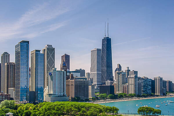 Chicago Art Print featuring the photograph Chicago Skyline North View by Julie Palencia