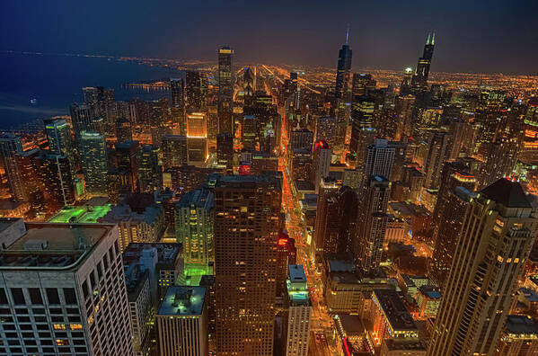 Tranquility Art Print featuring the photograph Chicagos Magnificent Mile by By Ken Ilio