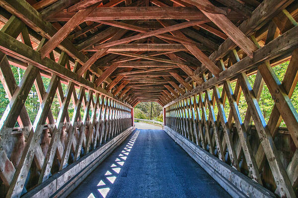 Arlington Vt Art Print featuring the photograph Chiselville Bridge by Guy Whiteley