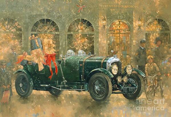 Shop Art Print featuring the painting Christmas at Fortnum and Masons by Peter Miller