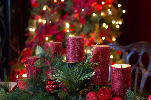 Candles Art Print featuring the photograph Christmas Candles by Patricia Babbitt