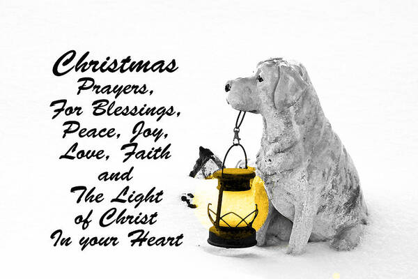 Christmas Card Art Print featuring the photograph Christmas Prayers by Lorna Rose Marie Mills DBA Lorna Rogers Photography