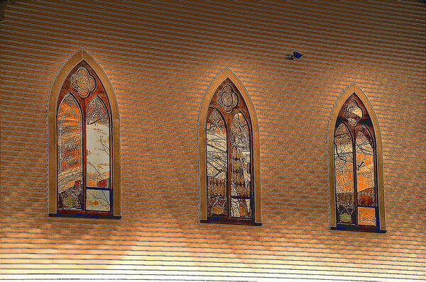 Church Art Print featuring the photograph Church Windows by Phyllis Meinke