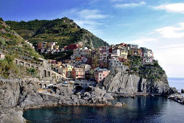 Town Art Print featuring the photograph Cinque Terre by Henry Kowalski