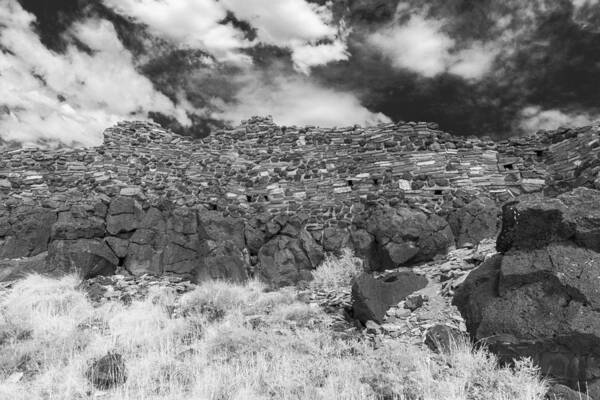 Flagstaff Art Print featuring the photograph Citadel Pueblo West Wall by Chris Bordeleau