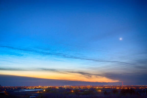 Venus Art Print featuring the photograph City Lights and a Venus Morning Sky by James BO Insogna