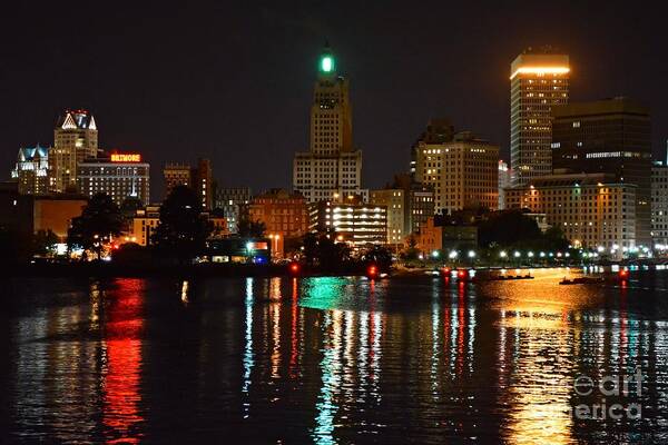 Keywords: Providence Art Print featuring the photograph City Nights City Lights by Tammie Miller