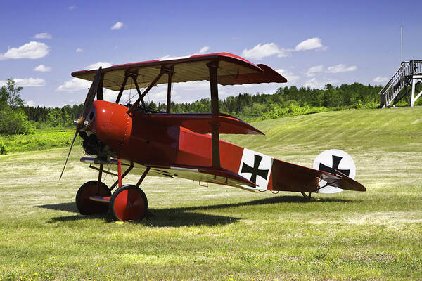 Red Barron Art Print featuring the photograph Classic Red Barron Fokker Dr.1 Triplane Photo by Keith Webber Jr