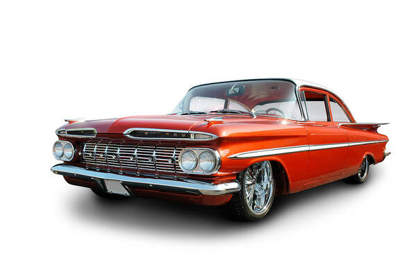 Shadow Art Print featuring the photograph Clean Cruiser - 1959 Chevrolet Impala by Schlol