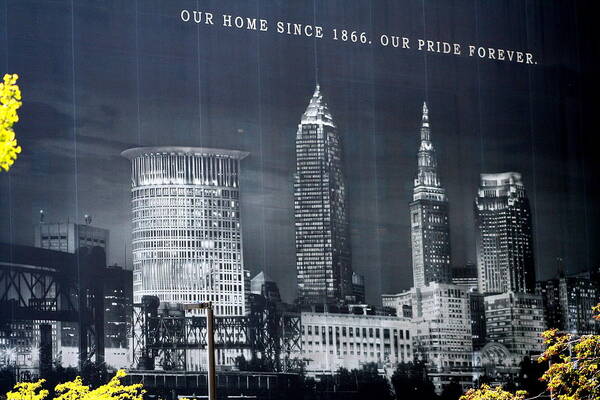 Cleveland Art Print featuring the photograph Cleveland Skyline Banner by Valerie Collins