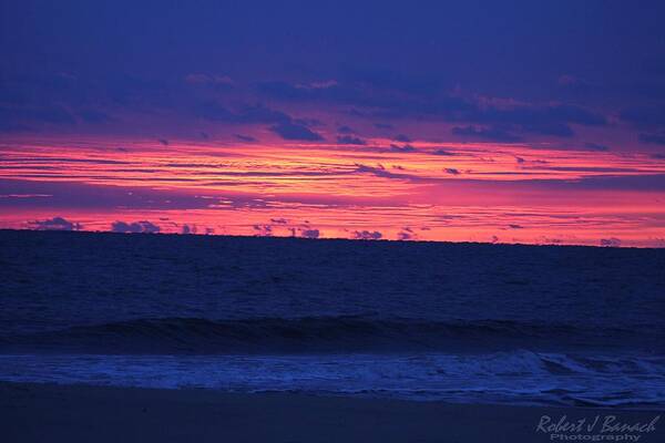 Water Art Print featuring the photograph Cloud Plumes at Sunrise by Robert Banach