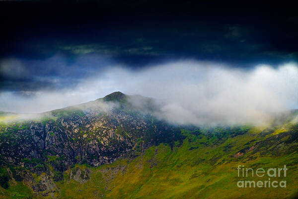 Lake District Art Print featuring the photograph Clouds over Bull Crag and Maiden Moor by Louise Heusinkveld