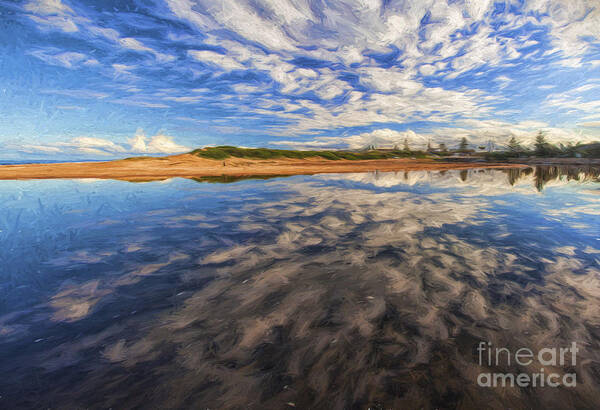 Narrabeen Lagoon Art Print featuring the photograph Clouds over Narrabeen Lake by Sheila Smart Fine Art Photography