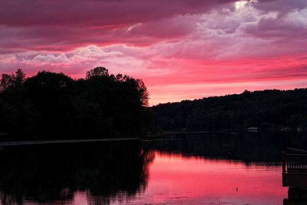 Baldwinsville Art Print featuring the photograph Cloudy Sunset by Dave Files