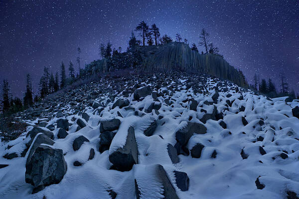 Mountain Art Print featuring the photograph Cold Mountain: Devils Postpile by Yan Zhang