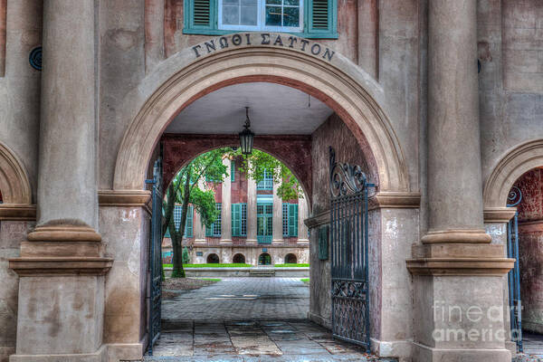 College Of Charleston Art Print featuring the photograph College Time by Dale Powell