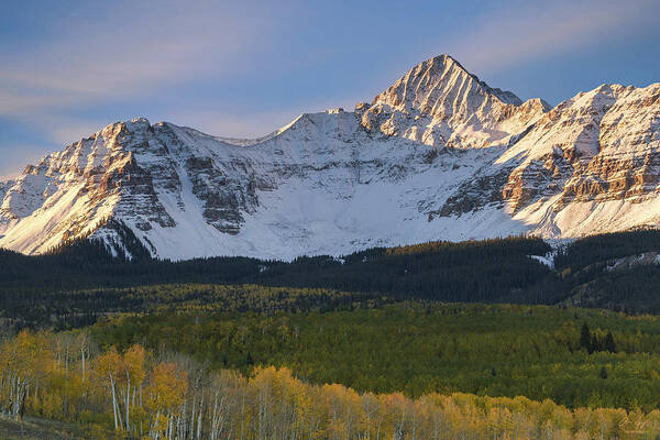 Mountains Art Print featuring the photograph Colorado 14er Wilson Peak by Aaron Spong