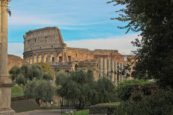 Italy Art Print featuring the photograph Colosseum Afar by Ryan Moyer