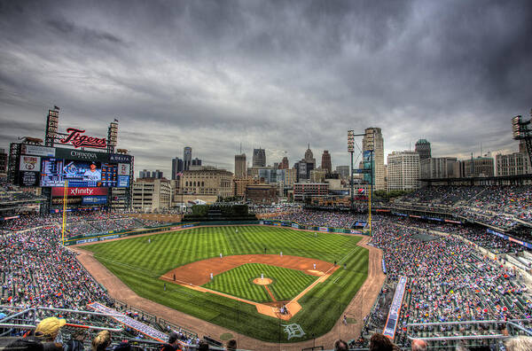 Detroit Tigers Art Print featuring the photograph Comerica Park Home of the Tigers by Shawn Everhart