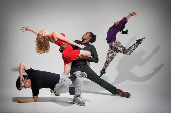 Expertise Art Print featuring the photograph Community College Dance Troupe by Stephen Simpson