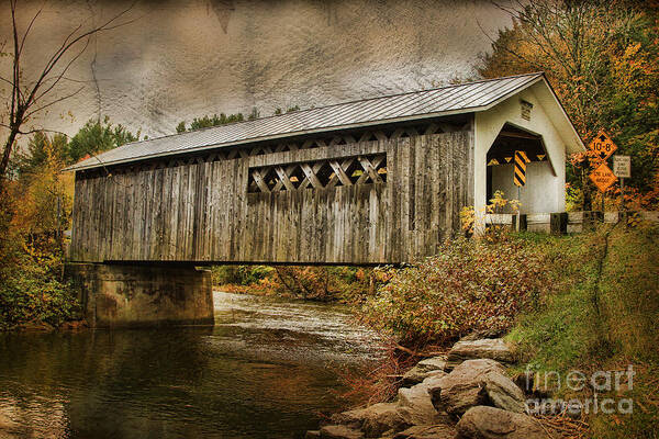 Vermont Bridge Art Print featuring the photograph Comstock Bridge 2012 by Deborah Benoit