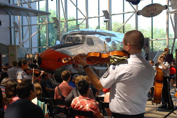 Air And Space Museum Art Print featuring the photograph Concert Under the Planes by Kenny Glover