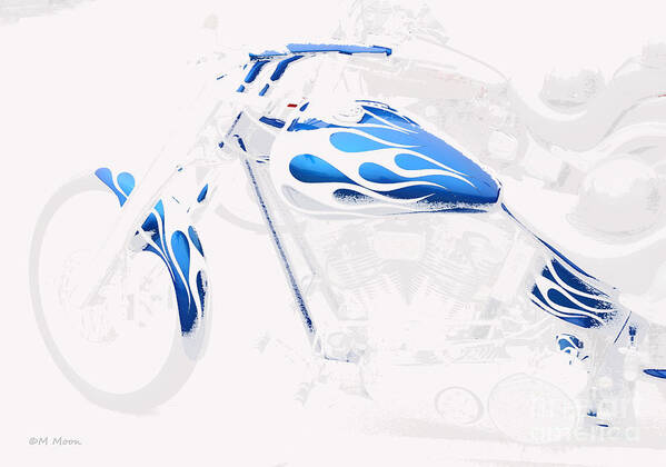 Blue Art Print featuring the photograph Cool Motorcycle by Tap On Photo