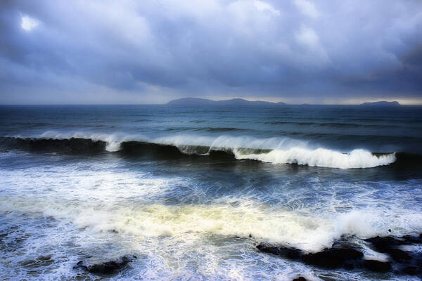 Gale Art Print featuring the photograph Coronado Islands in storm by Hugh Smith