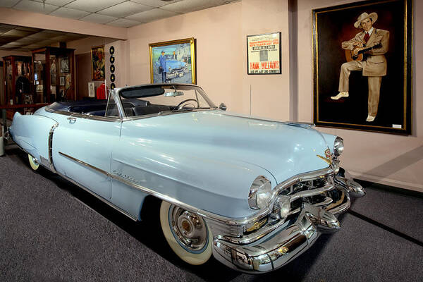 Country Art Print featuring the photograph Country Singer Hank Williams Convertable Car in Montgomery Alabama Museum by Carol M Highsmith