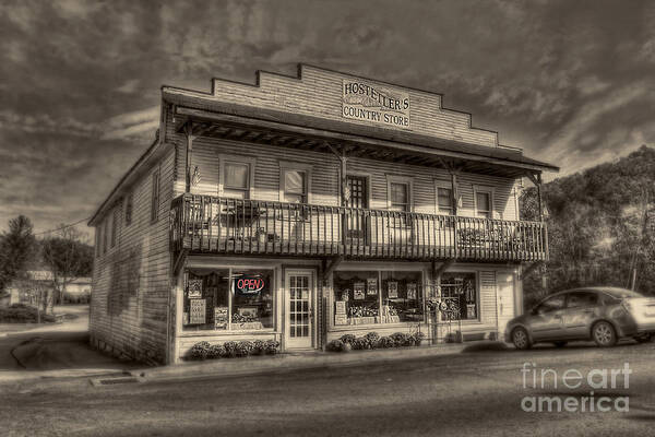 Country Store Art Print featuring the photograph Country store OPEN by Dan Friend