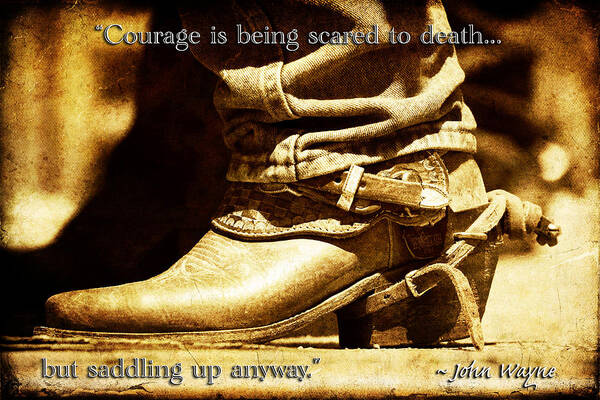 Lincoln Rogers Art Print featuring the photograph Courage via John Wayne by Lincoln Rogers