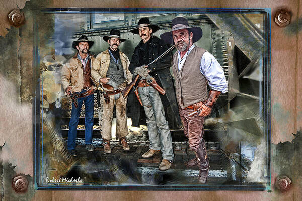 Digital Art Print featuring the photograph Cowboys In Williams Arizona by Robert Michaels