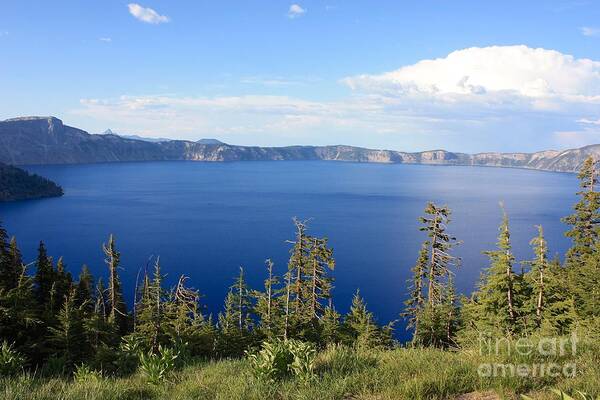 Crater Lake Art Print featuring the photograph Crater Lake Vista by Carol Groenen
