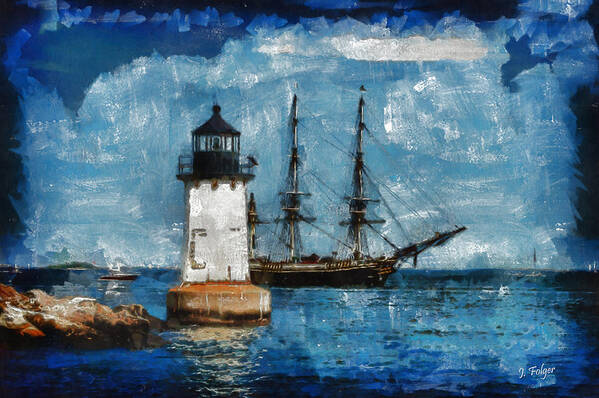 Salem Art Print featuring the photograph Crossing into the harbor by Jeff Folger