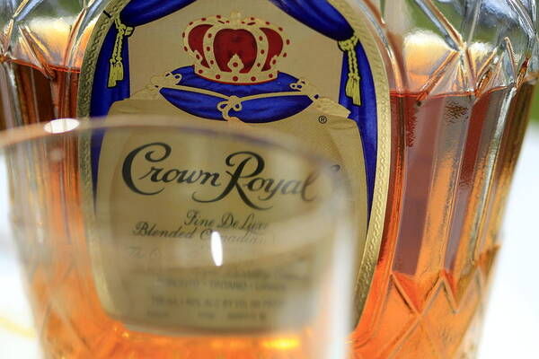 Crown Royal Art Print featuring the photograph Crown Royal Canadian Whisky by Valerie Collins