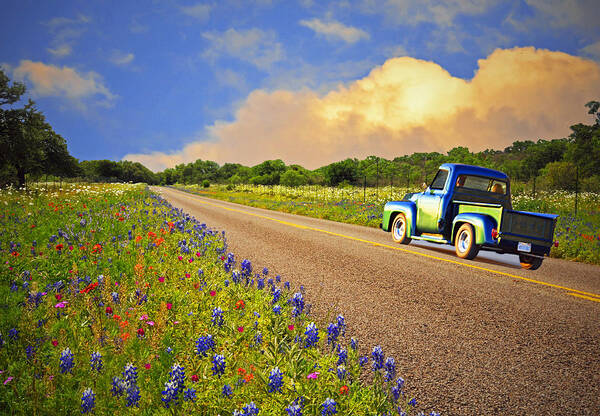Spring Art Print featuring the photograph Crusin' the Hill Country in Spring by Lynn Bauer