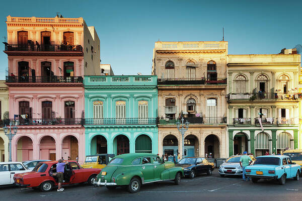 People Art Print featuring the photograph Cuba, Havana, Havana Vieja, Outside T by Walter Bibikow