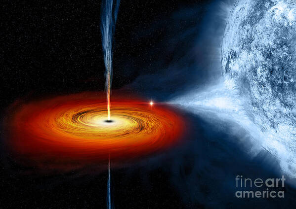 Science Art Print featuring the photograph Cygnus X-1 Stellar Black Hole by NASA CXC MWeiss