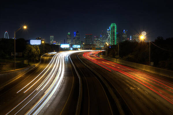 Dallas Art Print featuring the photograph Dallas Night light by Jonathan Davison