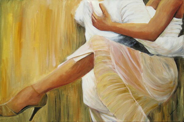 Dancing Legs Art Print featuring the painting Dancing Legs by Sheri Chakamian