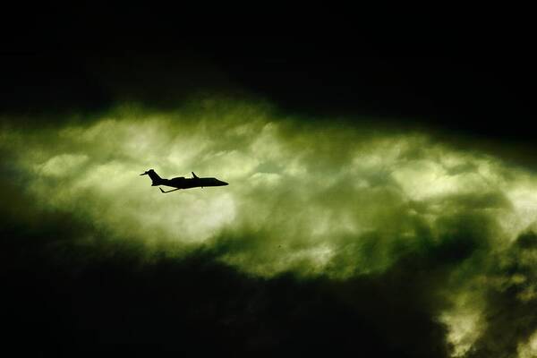 Learjet Art Print featuring the photograph Dark Shadow by Paul Job