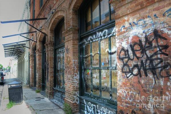 Decatur Street Art Print featuring the photograph Decatur Street Graffiti by Timothy Lowry