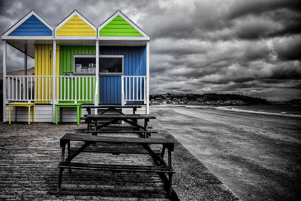 Jersey Art Print featuring the photograph Deserted Cafe by Nigel R Bell